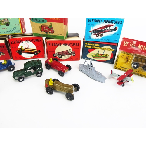 1228 - Line Mar Toys (Japan) and Others Miniature Toy Cars, Trucks, Plane, Boat etc, some similar to Matchb... 