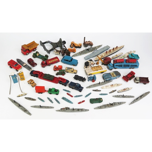 1237 - Collection of Playworn Matchbox, Dinky, Spot-On, Corgi, Triang Ships etc.