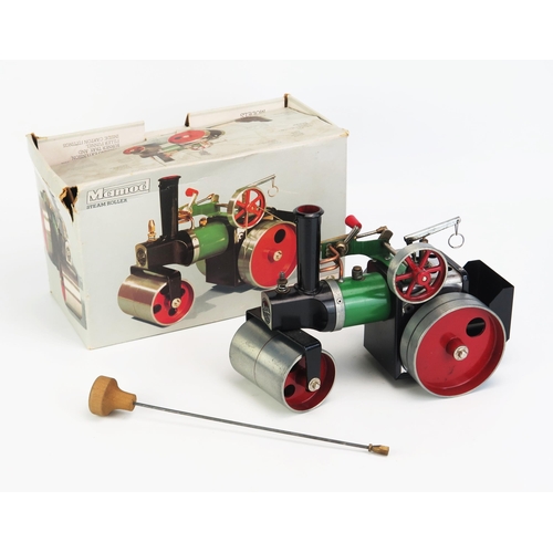 1243 - Mamod SR1A Live Steam Roller in green/red/black - excellent, missing driveband (untested) in box