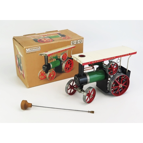 1244 - Mamod TE1A Live Steam Tractor in green/red/black/cream - excellent (untested) in box