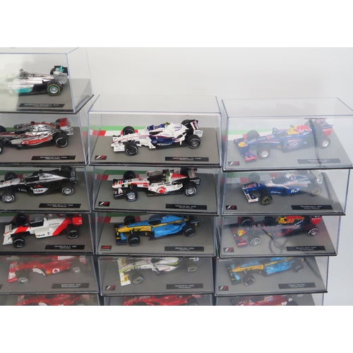 1258 - 41 Panini F1 Model Racing Cars from the 1980's to 2010's, 1:43 Scale including Red Bull, Ferrari, Br... 