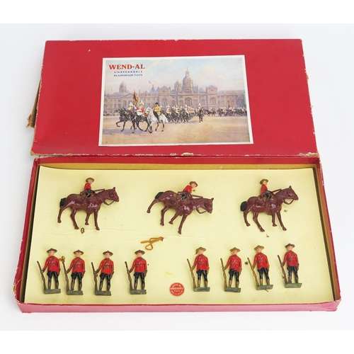 1269 - Johillco Royal Canadian Police - 11 figures (3 mounted) - very good to excellent in poor incorrect W... 