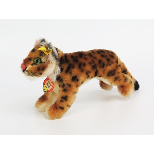 1279 - Steiff Vintage Standing Tiger 1310/0 - glass eyes, complete with yellow ear tag, button and chest ta... 