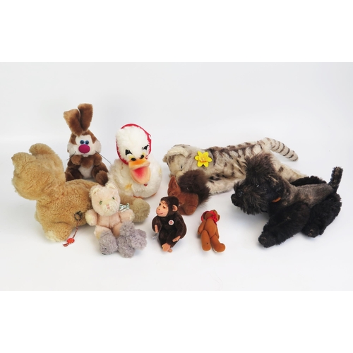 1287 - Small Collection of Vintage Plush Toys including Petz (Germany) Monkey with badge and tag, Thorens (... 