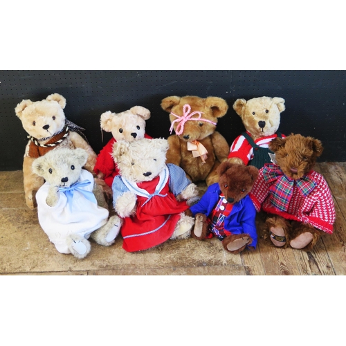 1292 - Collection of Large Jointed Teddy Bears including Canterbury Bears, Nonsuch Bears, Beary Tales, Misc... 