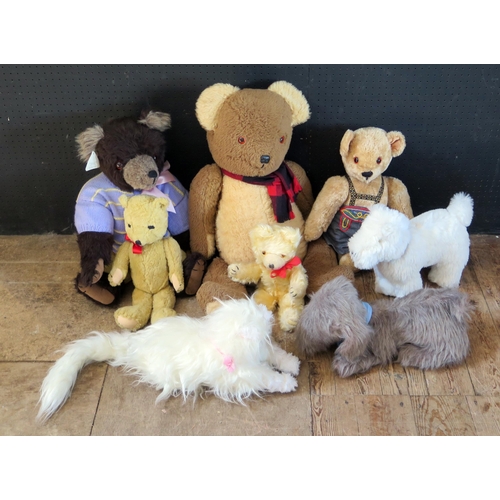 1293 - Collection of Large Vintage Teddy Bears and other plush toys