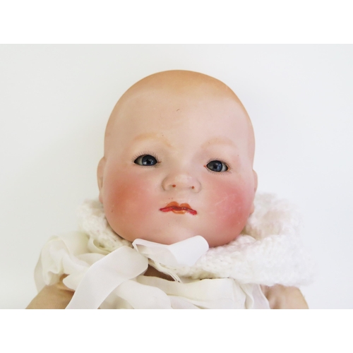 1296 - Armand Marseille Bisque Headed Baby Doll (35cm) a/f