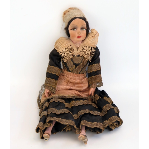 1296C - Gypsy Lady Doll with plush head (49cm)