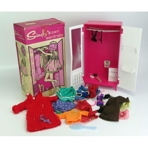 1297A - Sindy Pedigree - Sindy's Own Wardrobe with Clothes, boxed (door warped)