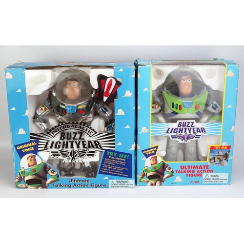 1297B - Two Toy Story Buzz Lightyear Action Figures by Think Way (Disney), one original, one Intergalatic - ... 