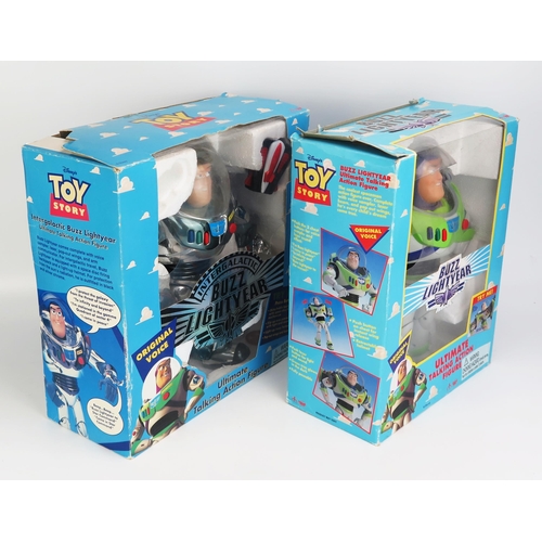 1297B - Two Toy Story Buzz Lightyear Action Figures by Think Way (Disney), one original, one Intergalatic - ... 