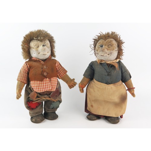 1295A - Steiff Hedgehog Pair - poor/fair condition