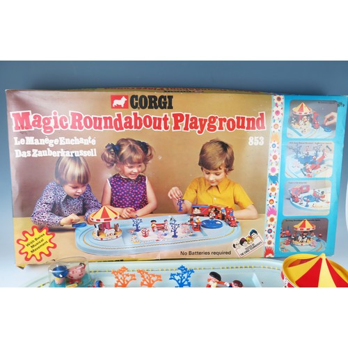 1163A - Corgi 853 Magic Roundabout Playground Set - includes Train and carriages, figures including Paul, Ro... 