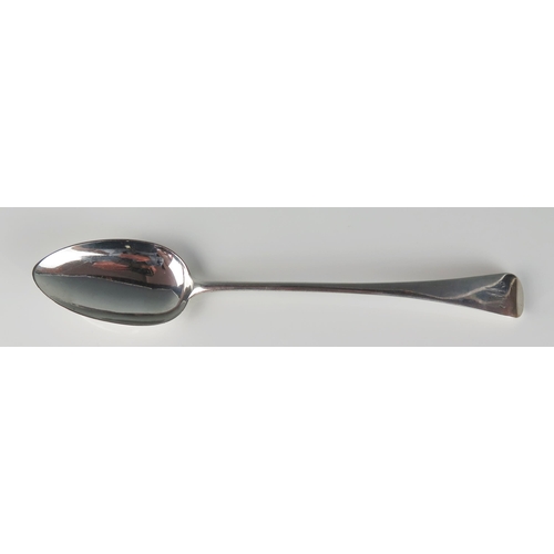 16 - A George III silver Old English pattern serving spoon, maker Robert Rutland, London, 1807, initialle... 