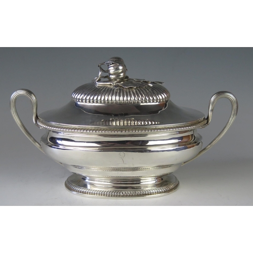 494 - A George III silver tureen and cover, struck four times for John Parker I & Edwin Wakelin, circa 177... 