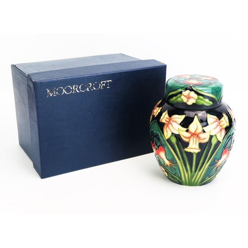 1100 - A Moorcroft pottery ginger jar and cover with 'Carousel' pattern decoration designed by Rachel Bisho... 