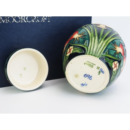 1100 - A Moorcroft pottery ginger jar and cover with 'Carousel' pattern decoration designed by Rachel Bisho... 