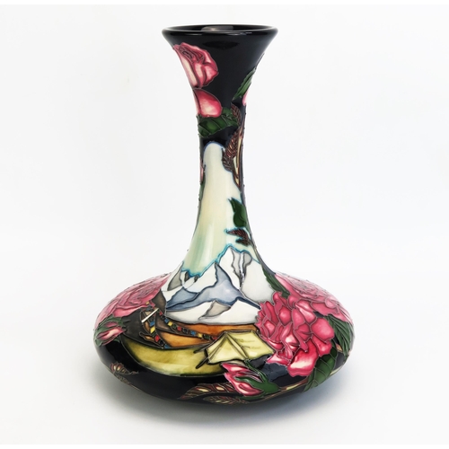 1105 - A Moorcroft pottery ships decanter vase with 'Coronation Day' decoration by Vicky Lovatt, released i... 