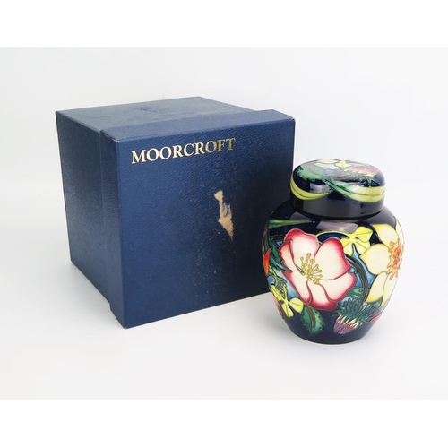 1111 - A Moorcroft pottery ginger jar and cover, with 'Golden Jubilee' decoration, designed by Emma Bossons... 