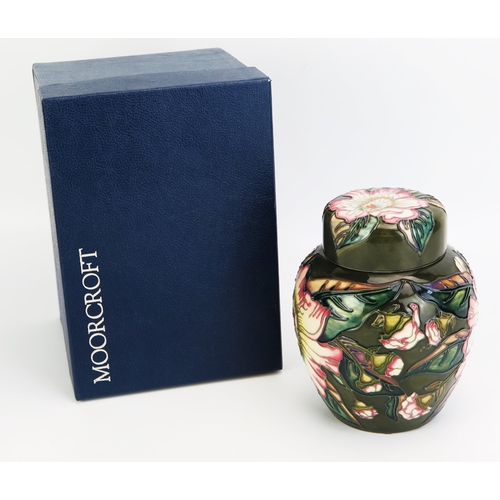 1113A - A Moorcroft pottery ginger jar and cover, with 'Gustavia Augusta' pattern decoration by Debbie Hanco... 