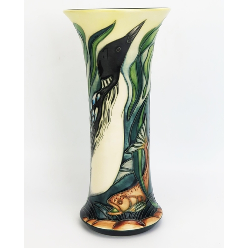 1116A - A Moorcroft pottery vase with 'Torridon Bird and Fish' decoration, designed by Philip Gibson, releas... 