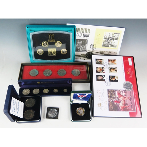 1141 - A Selection of Collectors' Coins including The Queens Official Birthday Silver Coin Cover, Queen Eli... 