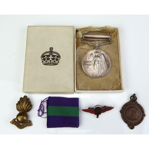 1202 - A George VI General Service Medal, to 14101512. GNR. J.C. WATTS. R.A., with Palestine Clasp, in box ... 