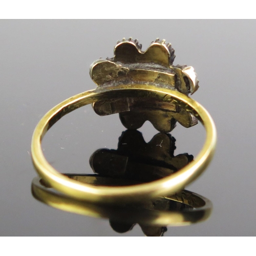 148 - A Georgian 18ct Gold Posy Ring, hallmarked (no date letter or place mark), maker GF and engraved on ... 