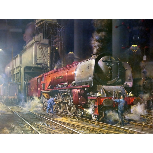 1505 - After Terence Cuneo, 'Duchess of Hamilton' a limited edition furnishing print, No 556/850, signed in... 