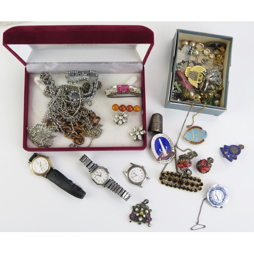 238 - A Selection of Silver and other Jewellery including an Austro-Hungarian Pendant, silver and enamel R... 