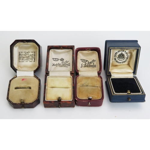 246 - Four Old Ring Boxes, all named including CARRINGTON & Co. Ltd.