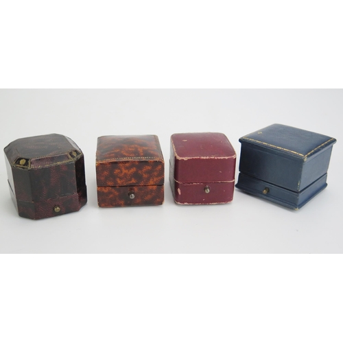 246 - Four Old Ring Boxes, all named including CARRINGTON & Co. Ltd.