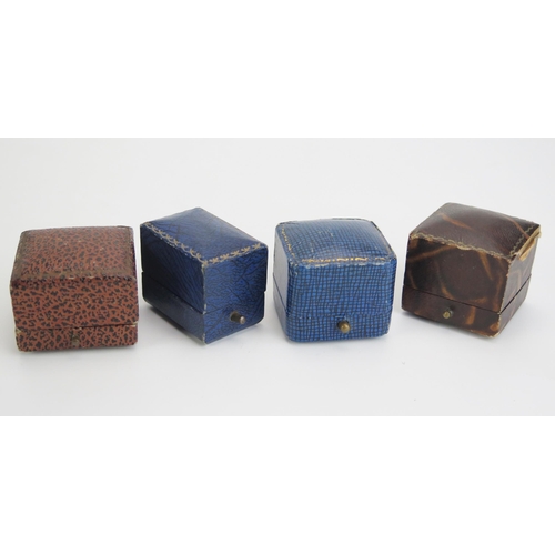 247 - Four Ring Boxes, three named including White Manufacturing Co. of Manchester and Jays of Oxford Stre... 