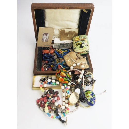 257 - A Venetian Glass bead Necklace and other costume jewellery