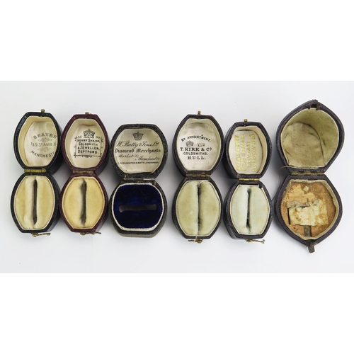 292 - Six Vintage Ring Boxes, five named