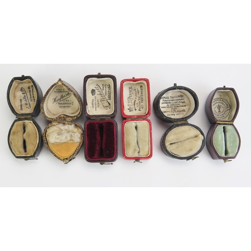 293 - Six Vintage Ring Boxes, all named