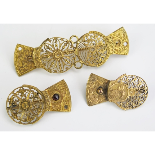 301 - Three Pocket Watch Movement Brooches