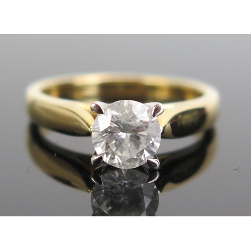 339 - An 18ct Gold and Diamond Solitaire Ring, 1ct, size M.5, c. 4.98g