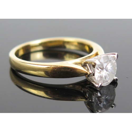 339 - An 18ct Gold and Diamond Solitaire Ring, 1ct, size M.5, c. 4.98g