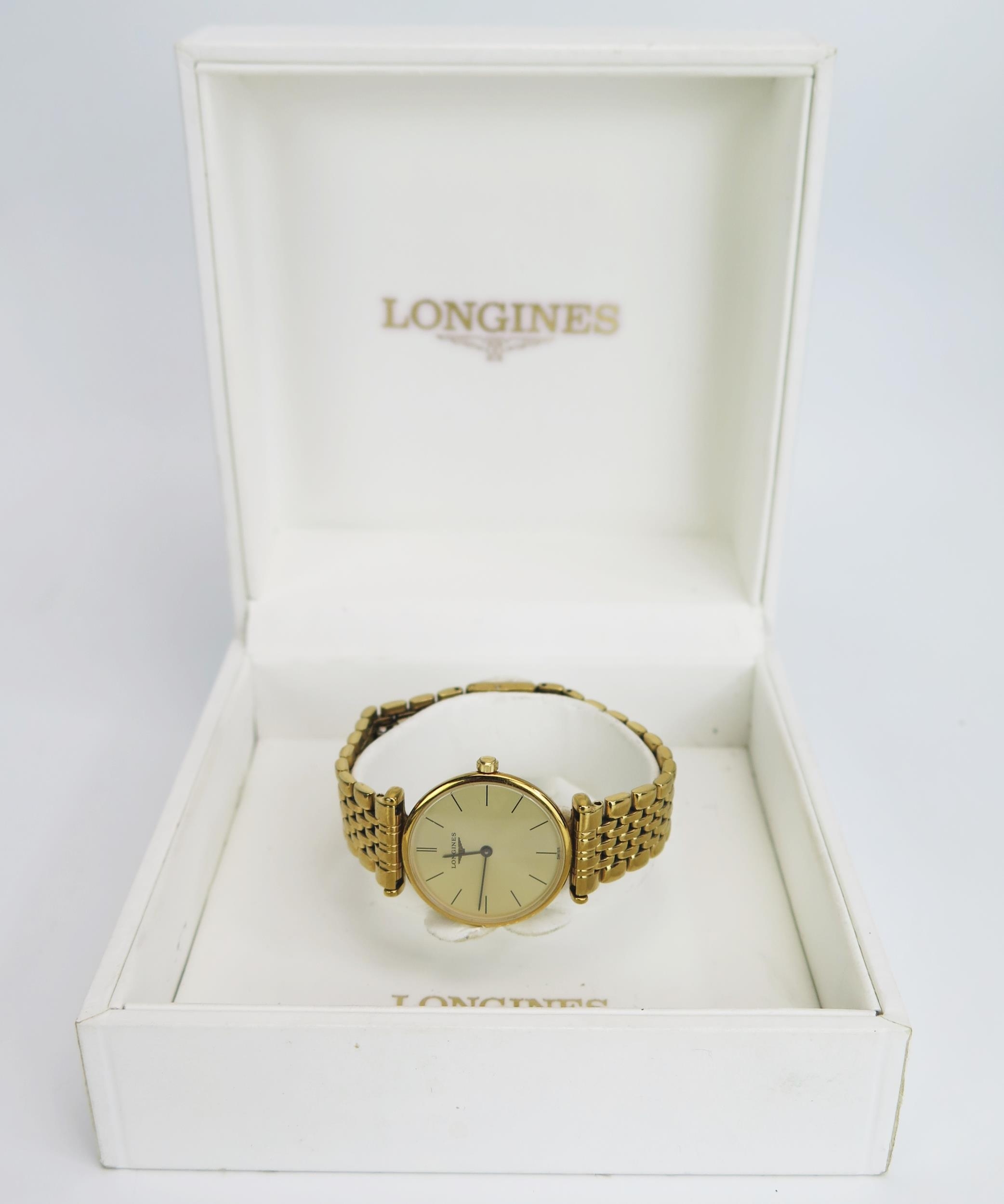 A Longines Le Grande Classique Ladies Gold Plated Wristwatch case