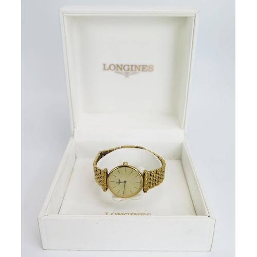 A Longines Le Grande Classique Ladies Gold Plated Wristwatch case