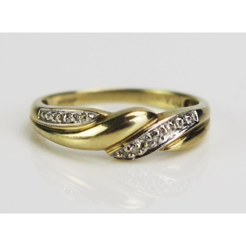 88 - A 9ct Gold and Diamond Ring, size N.75, c. 1.8g