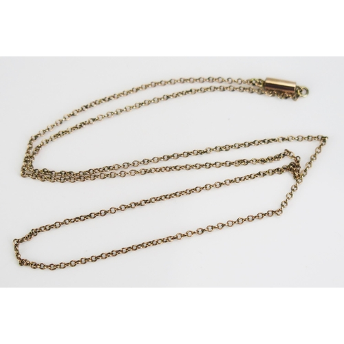 98 - A 9ct Gold Chain with barrel clasp, 16.25