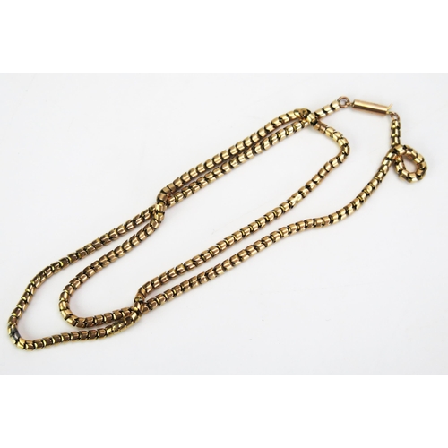 273 - A 9ct Gold, Snake Link Chain with barrel clasp, 16.25