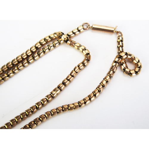 273 - A 9ct Gold, Snake Link Chain with barrel clasp, 16.25