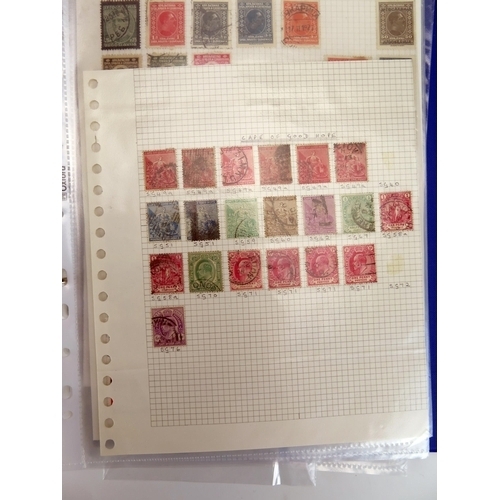 1123 - An Album of Stamps including Cape of Good Hope, other Commonwealth, mint stamp packs, etc.