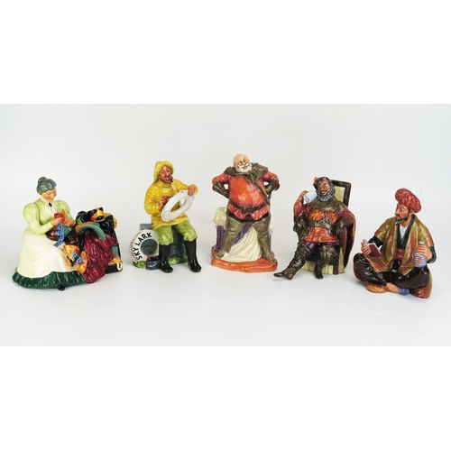 1050 - Five  Royal Doulton Figurines _ The Boatman HN2417, The Foaming Quart HN2162, Falstaff HN2054, The W... 