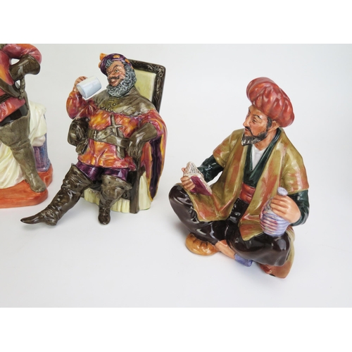 1050 - Five  Royal Doulton Figurines _ The Boatman HN2417, The Foaming Quart HN2162, Falstaff HN2054, The W... 