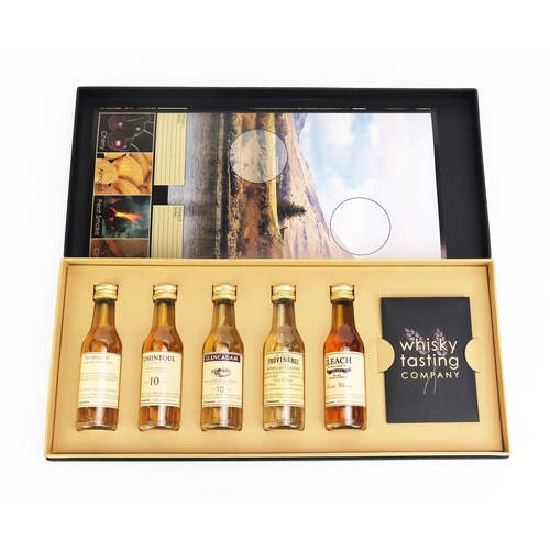 1138 - The Whisky Tasting Company, five miniature bottles of assorted whisky