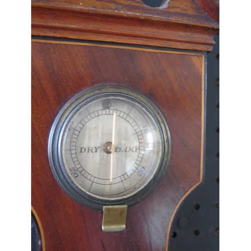 1146A - Grassi & Fontana of Exeter _ A 19th century mahogany mercury banjo barometer incorporating a hydrome... 